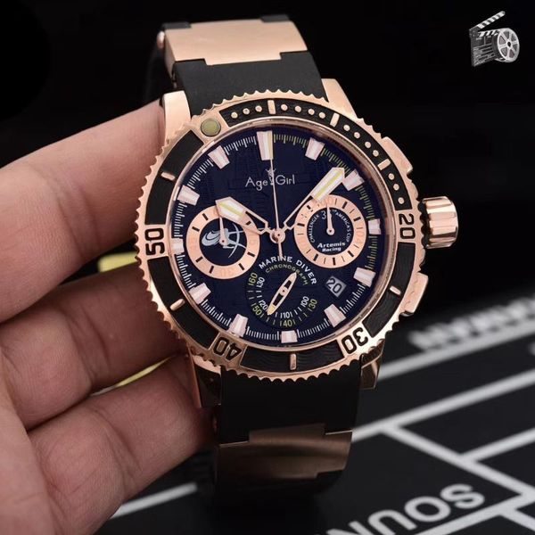 wristwatches men quartz chronograph rose gold black blue rubber stainless steel watch transparent luminous, Slivery;brown
wristwatches men quartz chronograph rose gold black blue rubber stainless steel watch transparent luminous, Slivery;brown