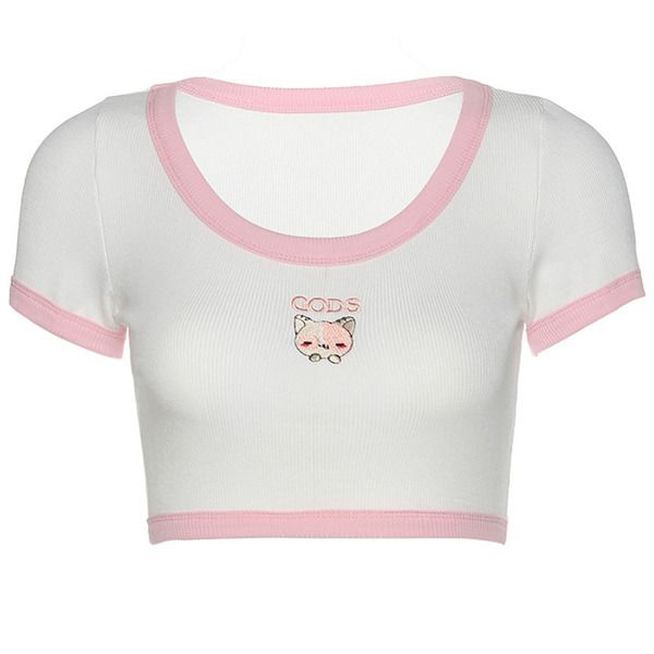 sweet goth girl cute t-shirt femme cartoon embroidered o-neck short sleeve crop tees japanese ins style summer t shirt women c0304, Black;gray
sweet goth girl cute t-shirt femme cartoon embroidered o-neck short sleeve crop tees japanese ins style summer t shirt women c0304, Black;gray