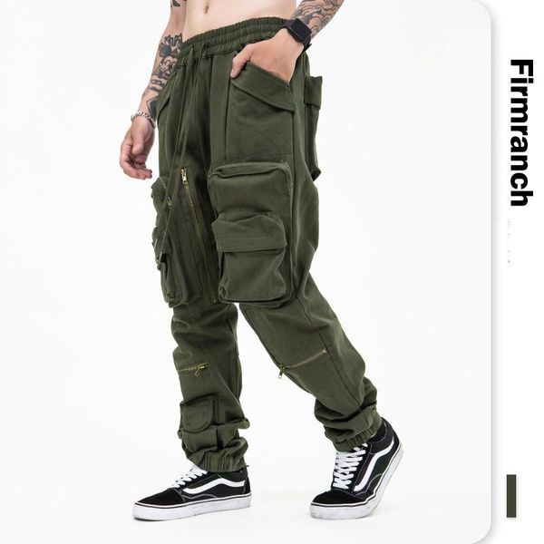 men's pants firmranch s 2021 army green multi-pocket functional cargo tactical casual high street legging bib overall dungarees, Black
men's pants firmranch s 2021 army green multi-pocket functional cargo tactical casual high street legging bib overall dungarees, Black