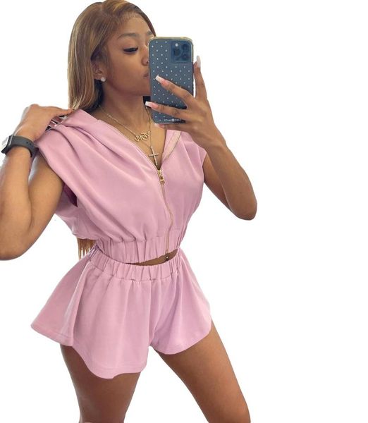 women's tracksuits chocomist two-pieces casual v-neck zipper crop women shorts setcl 6105, Gray
women's tracksuits chocomist two-pieces casual v-neck zipper crop women shorts setcl 6105, Gray