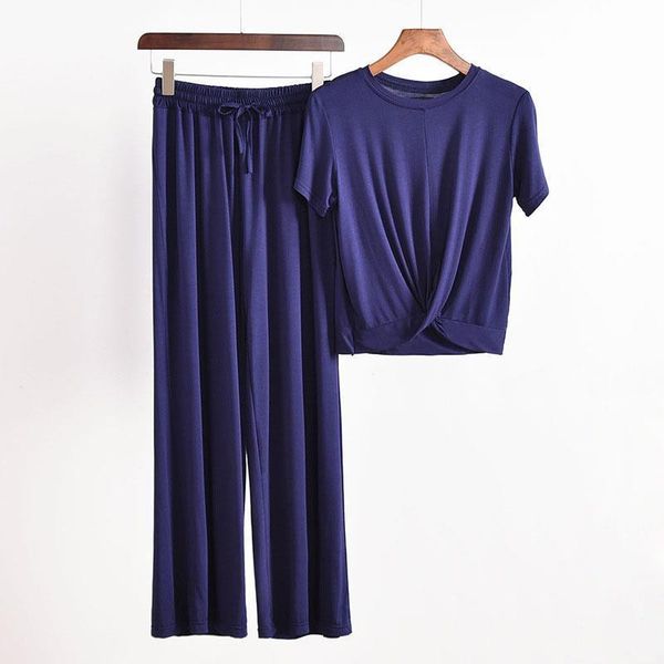 2pcs summer casual home clothes for women modal pajamas suit elastic loose homewear set short sleeve pant female sleepwear, Black;red
2pcs summer casual home clothes for women modal pajamas suit elastic loose homewear set short sleeve pant female sleepwear, Black;red