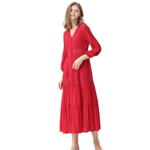 casual dresses red button down crochet embroidered boho maxi dress holiday vacation women beach cotton spring summer female vestido, Black;gray
casual dresses red button down crochet embroidered boho maxi dress holiday vacation women beach cotton spring summer female vestido, Black;gray