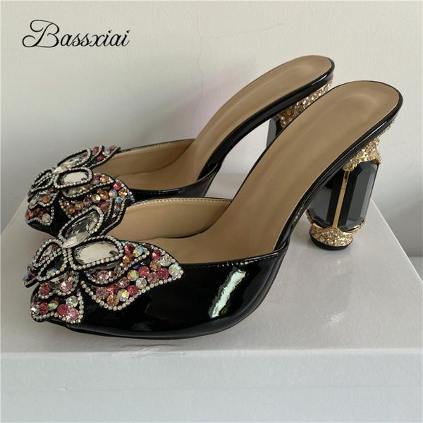 sandals crystal butterfly-flower party women diamond high heels peep toe patent leather slingbacks rhinestone runway mules, Black
sandals crystal butterfly-flower party women diamond high heels peep toe patent leather slingbacks rhinestone runway mules, Black