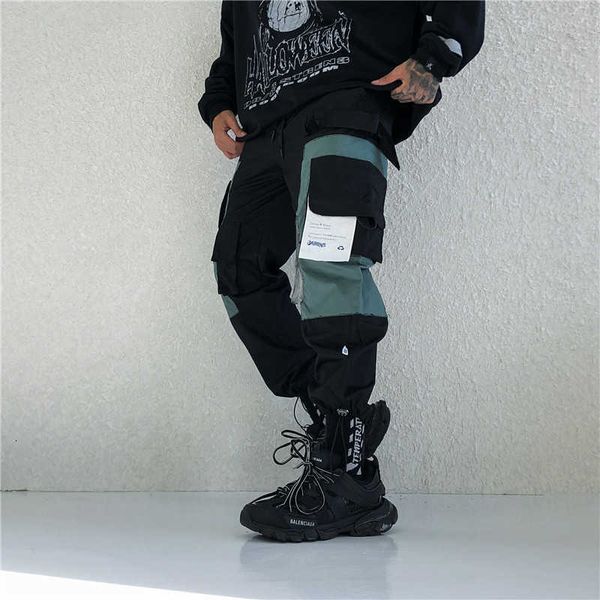 men's pants pant men harajuku style multi-pocket patchwork joggers casual fashion streetwear man elastic waist tro f2wy, Black
men's pants pant men harajuku style multi-pocket patchwork joggers casual fashion streetwear man elastic waist tro f2wy, Black