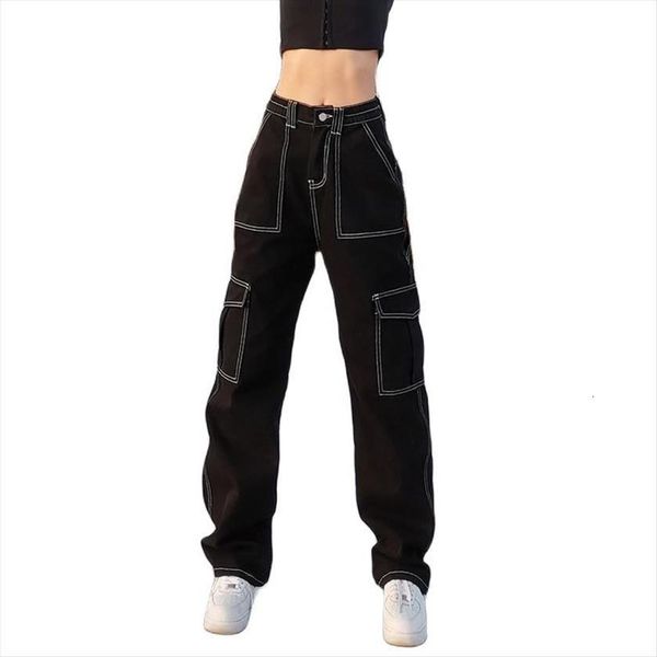 wffpocket stitching loose fashion street womens jeans wear 100% cotton pants korean harajuku women, Blue
wffpocket stitching loose fashion street womens jeans wear 100% cotton pants korean harajuku women, Blue