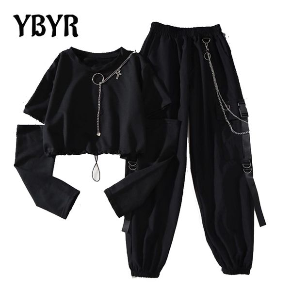 ybyr women harajuku cargo pants fashion casual two-piece suit chain long sleeve+ribbon men punk elastics waist trousers 211216, Black;white
ybyr women harajuku cargo pants fashion casual two-piece suit chain long sleeve+ribbon men punk elastics waist trousers 211216, Black;white