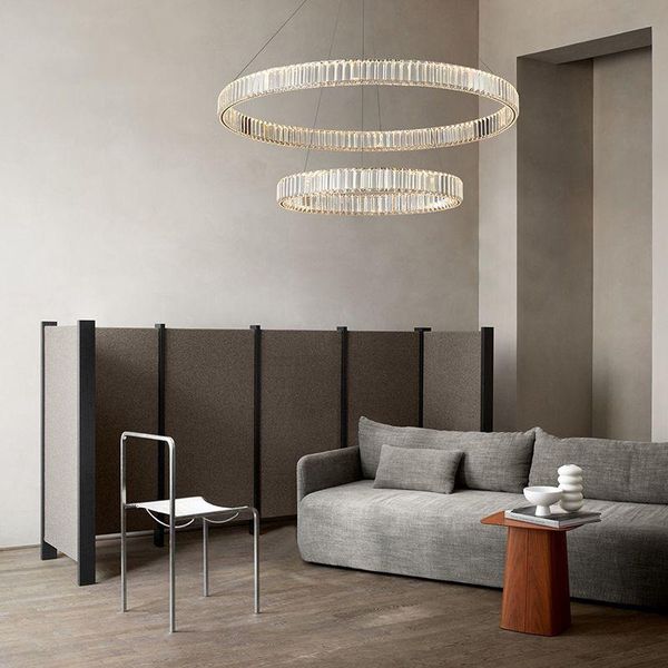 pendant lamps modern luxury crystal ring circle light stair living room suspension hang lighting led stainless steel round lamp
pendant lamps modern luxury crystal ring circle light stair living room suspension hang lighting led stainless steel round lamp