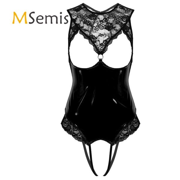 womens lingerie open crotch bodysuit lace splice patent leather bare breast bodysuit crotchless leotard nightwear clubwear
womens lingerie open crotch bodysuit lace splice patent leather bare breast bodysuit crotchless leotard nightwear clubwear