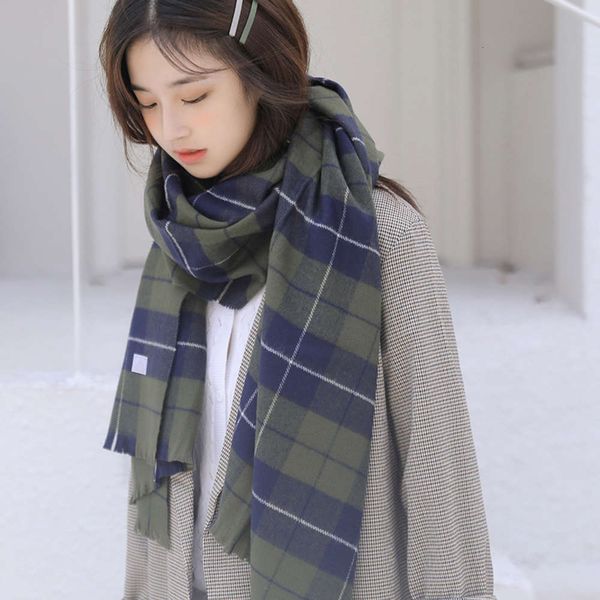 scarf women's winter korean version versatile, thickened long warm, british literature and art plaid neck, Blue;black
scarf women's winter korean version versatile, thickened long warm, british literature and art plaid neck, Blue;black