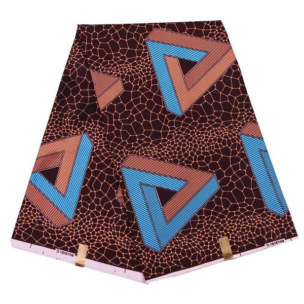 ribbon african wax printed chocolate color fabric 6 yards blue triangle, Pink;blue
ribbon african wax printed chocolate color fabric 6 yards blue triangle, Pink;blue
