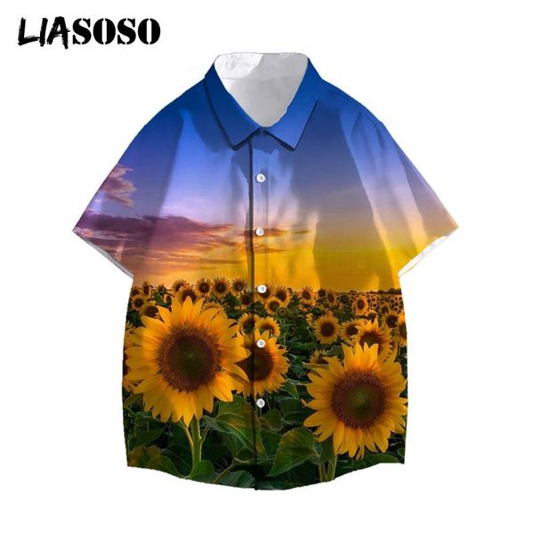 men's casual shirts liasoso 2021 3d print summer men fashion hawaiian short-sleeve holiday streetwear flower sunflower women, White;black
men's casual shirts liasoso 2021 3d print summer men fashion hawaiian short-sleeve holiday streetwear flower sunflower women, White;black
