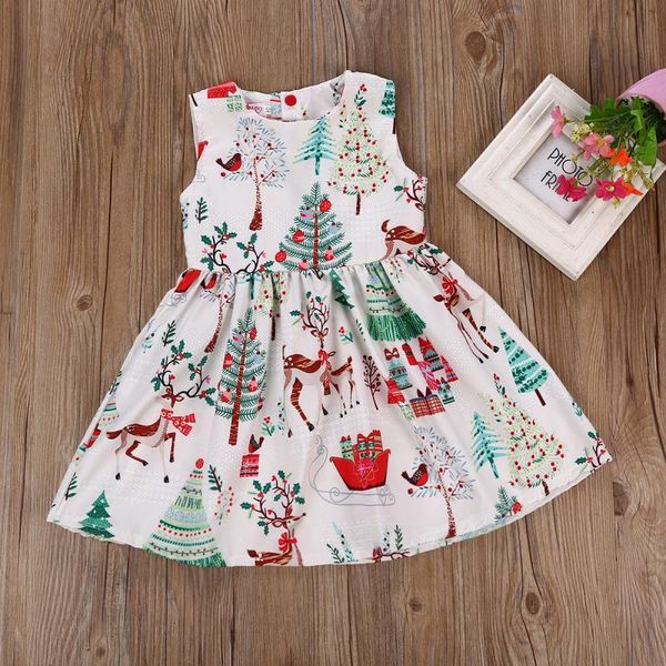 girl's dresses born infant toddler kid baby girl clothes christmas cartoon deer cotton casual sleeveless party dress, Red;yellow
girl's dresses born infant toddler kid baby girl clothes christmas cartoon deer cotton casual sleeveless party dress, Red;yellow