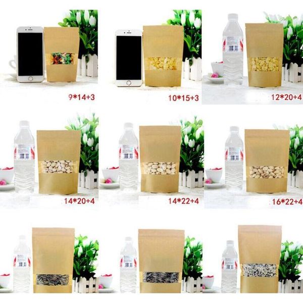 100pcs food moisture-proof bags,window bags brown kraft paper doypack pouch packaging for snack,cookies, jlleeq soif
100pcs food moisture-proof bags,window bags brown kraft paper doypack pouch packaging for snack,cookies, jlleeq soif