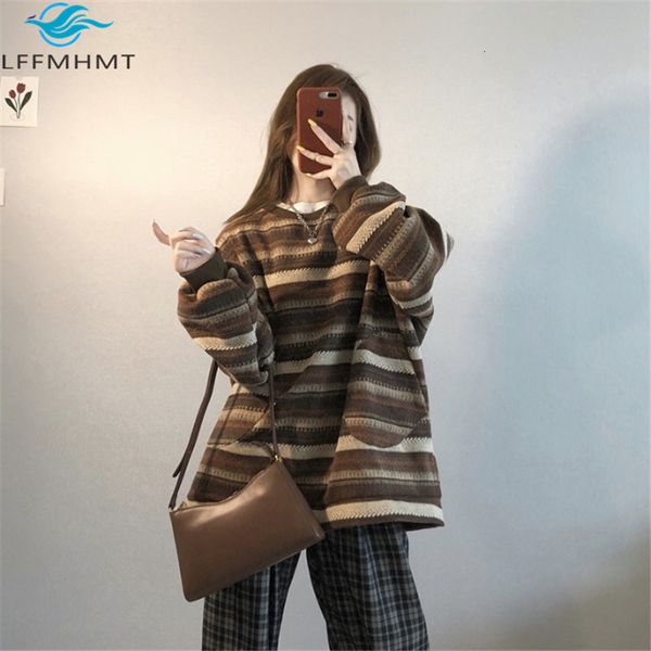 2021 winter fall new trend women vintage striped pullovers thicken warm casual long sleeve korean style versatile knitwear 4g2x, White;black
2021 winter fall new trend women vintage striped pullovers thicken warm casual long sleeve korean style versatile knitwear 4g2x, White;black
