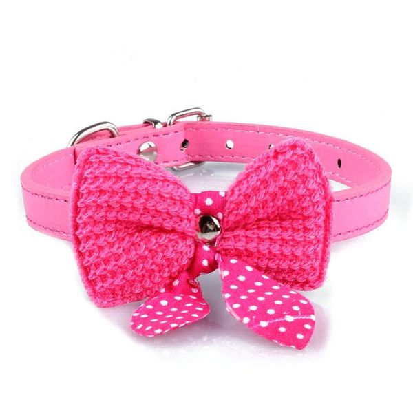 cute polka dots knit bowknot adjustable knit bowknot adjustable leather dog puppy pet collars necklace pink pet collars
cute polka dots knit bowknot adjustable knit bowknot adjustable leather dog puppy pet collars necklace pink pet collars
