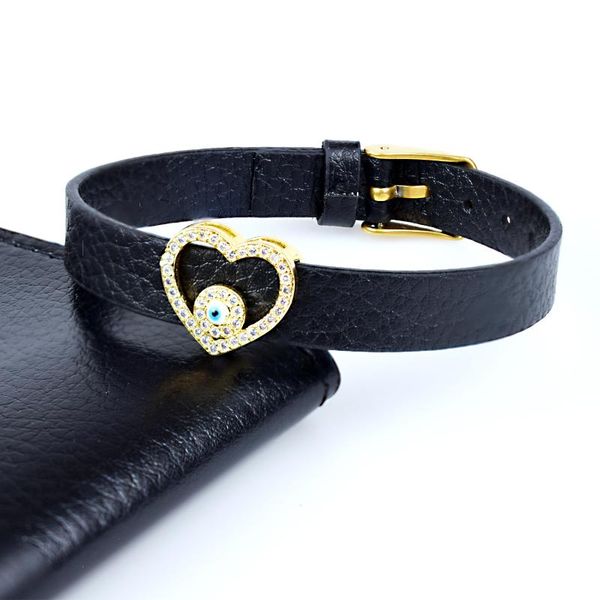 tennis lucky eye heart shape love cubic zircon bracelet for woman wrap leather adjustable party jewelry, Golden;silver
tennis lucky eye heart shape love cubic zircon bracelet for woman wrap leather adjustable party jewelry, Golden;silver
