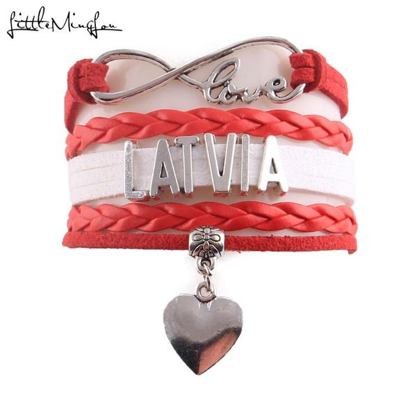 charm bracelets little minglou infinity love country latvia bracelet heart leather wrap men & bangles for women jewelry, Golden;silver
charm bracelets little minglou infinity love country latvia bracelet heart leather wrap men & bangles for women jewelry, Golden;silver