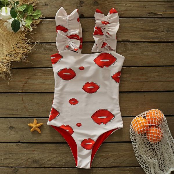 2021 new arrivals one piece swimsuit mouth print swimwear women swimsuit shoulder ruffle bathing suit beachwear monokini swim
2021 new arrivals one piece swimsuit mouth print swimwear women swimsuit shoulder ruffle bathing suit beachwear monokini swim