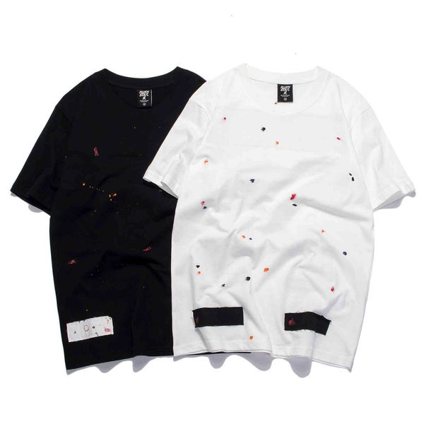 white 2021 new star off speckled arrstyle print style short sleeve t-shirt men's and women's bf half, White;black
white 2021 new star off speckled arrstyle print style short sleeve t-shirt men's and women's bf half, White;black