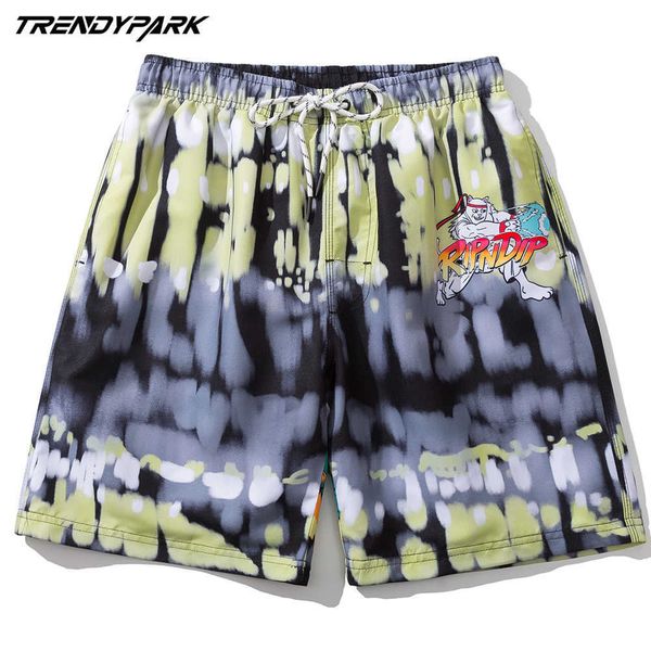 men's beach short tie-dye cartoon printed summer hip hop oversize pockets streetwear harajuku drawstrings casual board shorts 210601, White;black
men's beach short tie-dye cartoon printed summer hip hop oversize pockets streetwear harajuku drawstrings casual board shorts 210601, White;black