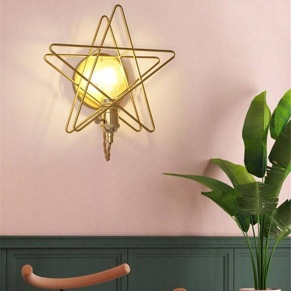 modern minimalist five-pointed star sconce lamp aisle living room l bedroom bedside stars background wall gold wall lamp
modern minimalist five-pointed star sconce lamp aisle living room l bedroom bedside stars background wall gold wall lamp