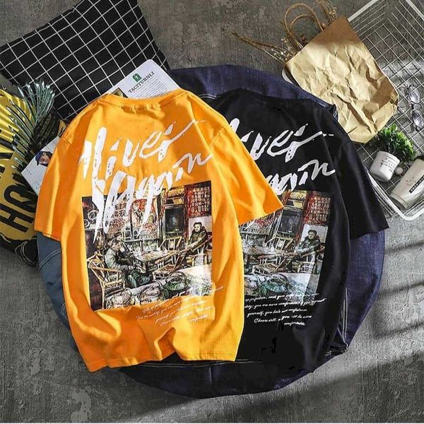summer retro comic print short-sleeved trendy male loose t-shirt young student couple jacket hong kong style female 210526, White;black
summer retro comic print short-sleeved trendy male loose t-shirt young student couple jacket hong kong style female 210526, White;black