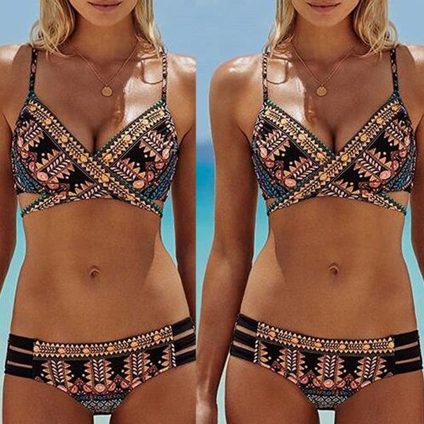 women's swimwear swimming suit bikini swimsuit 2021 vintage women bohemia push-up padded bra beach set, White;black
women's swimwear swimming suit bikini swimsuit 2021 vintage women bohemia push-up padded bra beach set, White;black