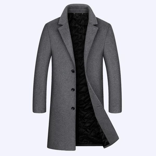 men's wool & blends winter men's coat solid long sleeve woolen jackets fleece men overcoat streetwear fashion trench jacket outerwe, Black
men's wool & blends winter men's coat solid long sleeve woolen jackets fleece men overcoat streetwear fashion trench jacket outerwe, Black