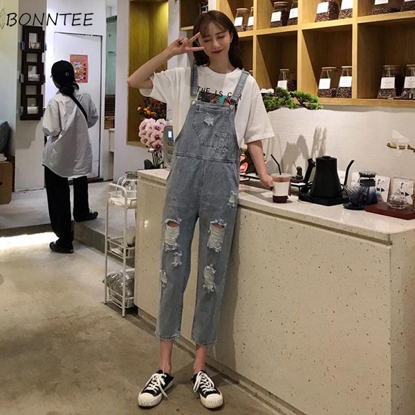 women's jumpsuits & rompers women summer chic elegant hole ankle-length jumpsuit womens denim strap trouser students retro girls pocket, Black;white
women's jumpsuits & rompers women summer chic elegant hole ankle-length jumpsuit womens denim strap trouser students retro girls pocket, Black;white