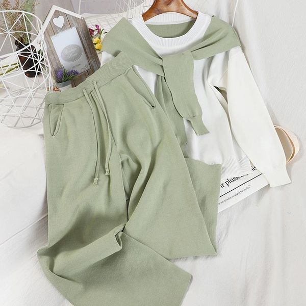 women's two piece pants temperament korean casual color contrast fake two-piece t-shirt + high waist thin wide leg suit fashion, White
women's two piece pants temperament korean casual color contrast fake two-piece t-shirt + high waist thin wide leg suit fashion, White