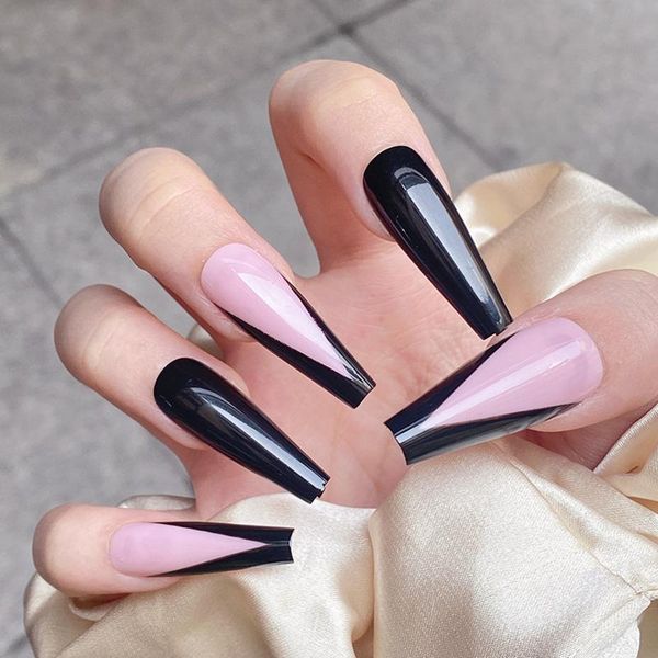 false nails fake with designs french extra long coffin v-shaped wearable ballerina nail full cover tips press on, Red;gold
false nails fake with designs french extra long coffin v-shaped wearable ballerina nail full cover tips press on, Red;gold