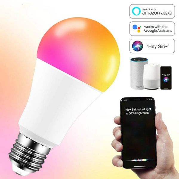 bulbs wifi smart light bulb 15w e27 b22 rgb led lamp dimmable with magic home-smart home app control compatible google alexa
bulbs wifi smart light bulb 15w e27 b22 rgb led lamp dimmable with magic home-smart home app control compatible google alexa