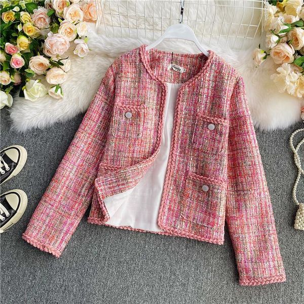 women's jackets wool & blends autumn winter pink quilted coats korean chic fashion sweet retro temperament tweed jacket crop wild clot, Black;brown
women's jackets wool & blends autumn winter pink quilted coats korean chic fashion sweet retro temperament tweed jacket crop wild clot, Black;brown