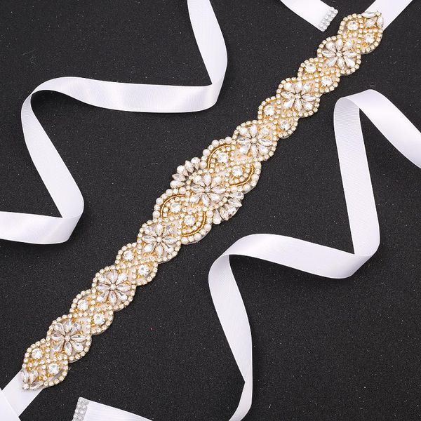 wedding sashes sesthfar bridal belt with rhinestones dress crystal headband bride bridesmaids sash, gold, White
wedding sashes sesthfar bridal belt with rhinestones dress crystal headband bride bridesmaids sash, gold, White