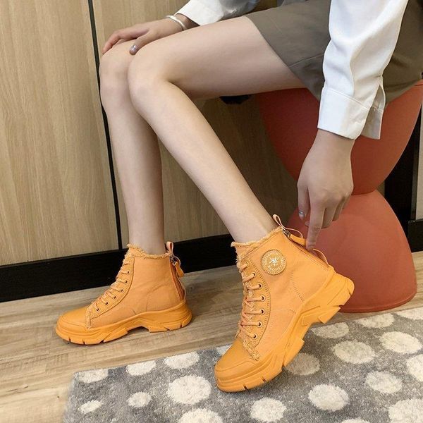 boots 2021 autumn thick-soled candy color female high-canvas shoes student flat sports, Black
boots 2021 autumn thick-soled candy color female high-canvas shoes student flat sports, Black