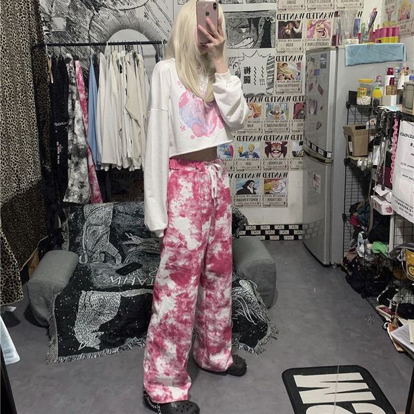 leg drop women's tie-dye drawstring teens streetwear in the fashionable boyfriend womens pants y466 1jis, Black;white
leg drop women's tie-dye drawstring teens streetwear in the fashionable boyfriend womens pants y466 1jis, Black;white