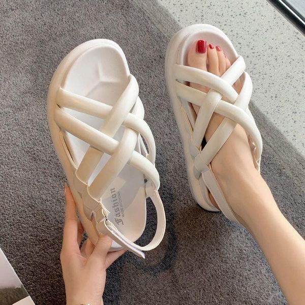 sandals female casual roman women's platform beach shoes flat women gladiator open toe non-slip soft, Black
sandals female casual roman women's platform beach shoes flat women gladiator open toe non-slip soft, Black