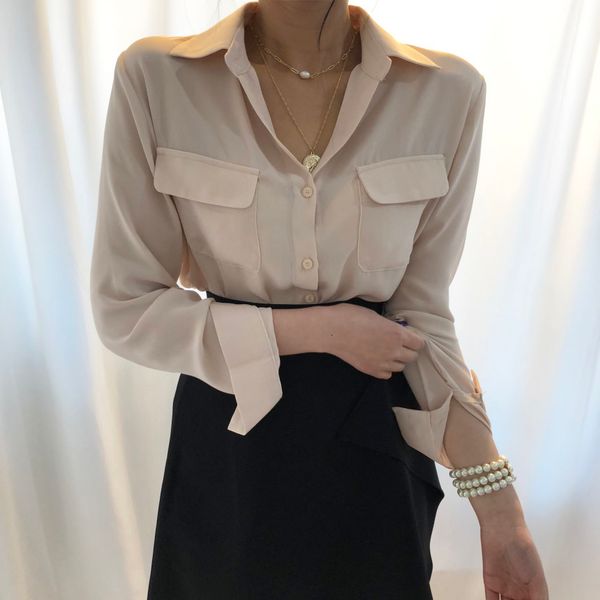 2021 elegance pockets women chic all match casual gentle ol high street party outwear new arrival stylish femme shirts 949i, White
2021 elegance pockets women chic all match casual gentle ol high street party outwear new arrival stylish femme shirts 949i, White