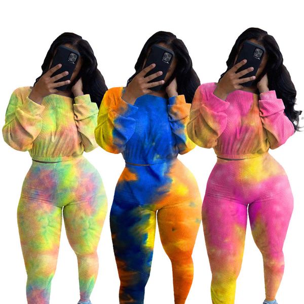 women tie dyed flower two piece set casual long sleeve short pencil pants outfits ladies leisure sprots suit, White
women tie dyed flower two piece set casual long sleeve short pencil pants outfits ladies leisure sprots suit, White