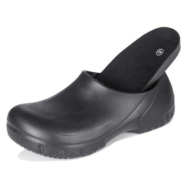 l kitchen male chef shoes non-slip waterproof oil-proof working shoes breathable resistant cook shoes safety clogs slippers, Black
l kitchen male chef shoes non-slip waterproof oil-proof working shoes breathable resistant cook shoes safety clogs slippers, Black