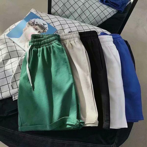men's shorts sports casual korean loose pants beach solid color five-point big tide, White;black
men's shorts sports casual korean loose pants beach solid color five-point big tide, White;black