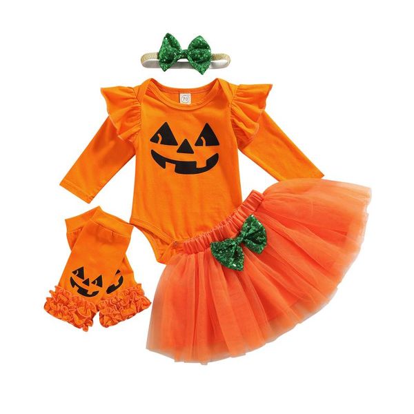 clothing sets focusnorm 0-24m 4pcs halloween baby girls clothes pumpkin printed romper bow lace skirts leg warm headband, White
clothing sets focusnorm 0-24m 4pcs halloween baby girls clothes pumpkin printed romper bow lace skirts leg warm headband, White