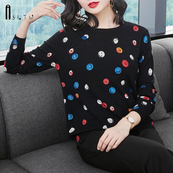 women's sweaters asltw fashion women print sweater autumn winter long sleeve pullovers knitwear jumper plus size, White;black
women's sweaters asltw fashion women print sweater autumn winter long sleeve pullovers knitwear jumper plus size, White;black