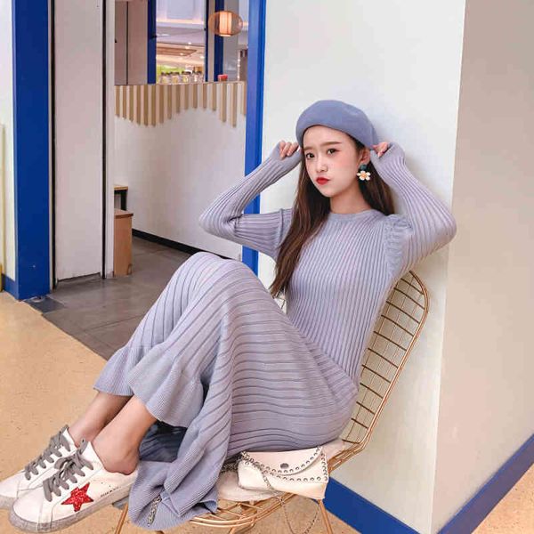 one-piece korean womens sweater dress fashion knitted fishtail long skirt winter dress fashion casual female, Black;gray
one-piece korean womens sweater dress fashion knitted fishtail long skirt winter dress fashion casual female, Black;gray