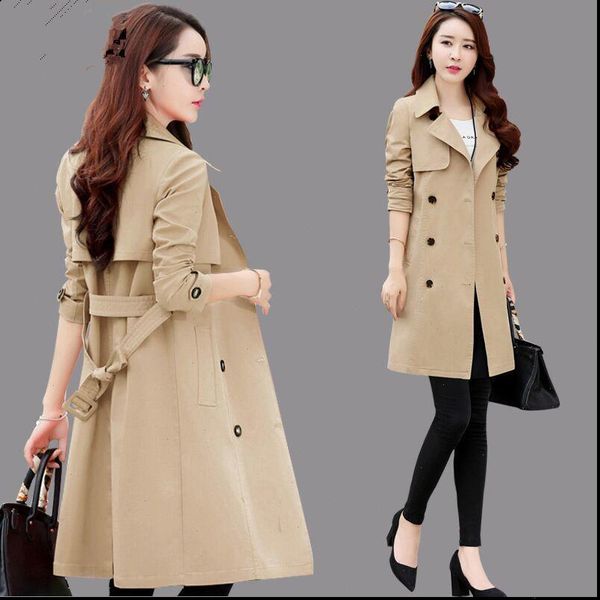 spring autumn trench coat slim single breasted trench coat woman trench coat long women windbreakers plus size overcoat femmino, Tan;black
spring autumn trench coat slim single breasted trench coat woman trench coat long women windbreakers plus size overcoat femmino, Tan;black
