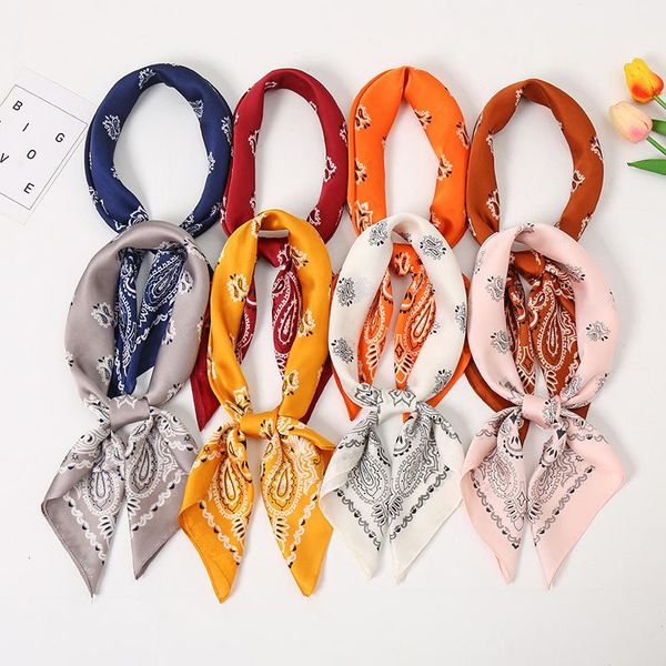 scarves 70*70cm square silk feeling satin scarf fashion women double cashew floral head skinny hair tie band small wrap shawls, Blue;gray
scarves 70*70cm square silk feeling satin scarf fashion women double cashew floral head skinny hair tie band small wrap shawls, Blue;gray