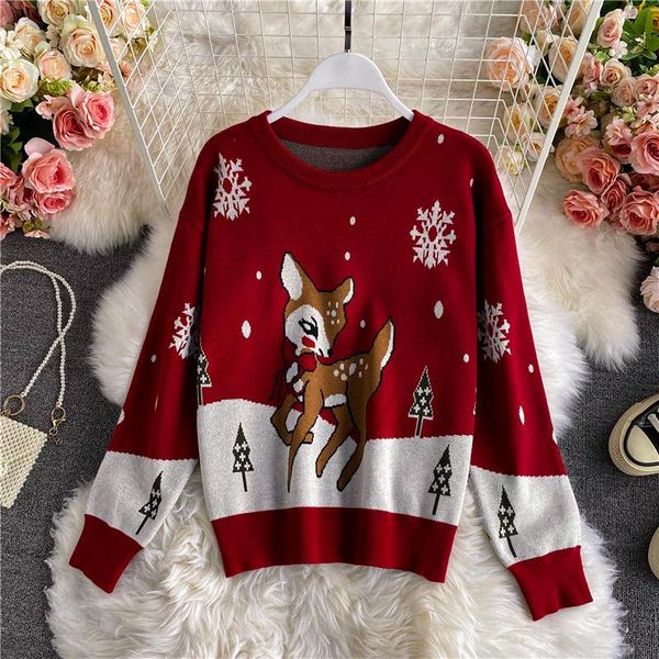 2021 winter crew neck cartoon christmas younger snowflake pullover fashion sweater idle style versatile knitted female, White;black
2021 winter crew neck cartoon christmas younger snowflake pullover fashion sweater idle style versatile knitted female, White;black