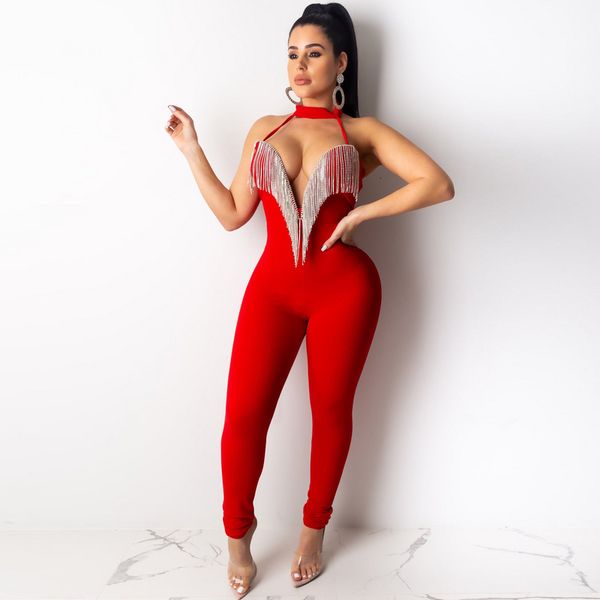 new female fashions rayon bandage v deep tassels tight playsuit leg women's overalls 7iog, Black
new female fashions rayon bandage v deep tassels tight playsuit leg women's overalls 7iog, Black