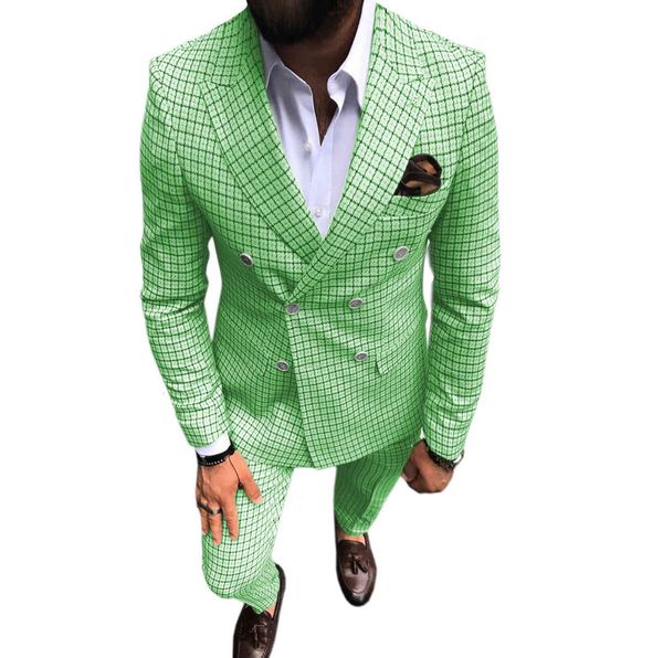 men's suits & blazers men suits for wedding 2021 double breasted blazer plaid tuxedo men 2 pieces mint green groomsmen (blazer+pan, White;black
men's suits & blazers men suits for wedding 2021 double breasted blazer plaid tuxedo men 2 pieces mint green groomsmen (blazer+pan, White;black