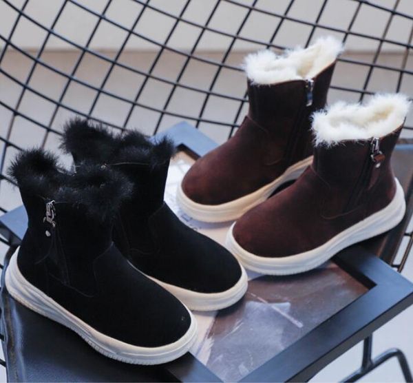 children girls snow boots kids cotton warm plush boot fashion thicken rubber anti-slip sole solid color cute fur short boots, Black;grey
children girls snow boots kids cotton warm plush boot fashion thicken rubber anti-slip sole solid color cute fur short boots, Black;grey